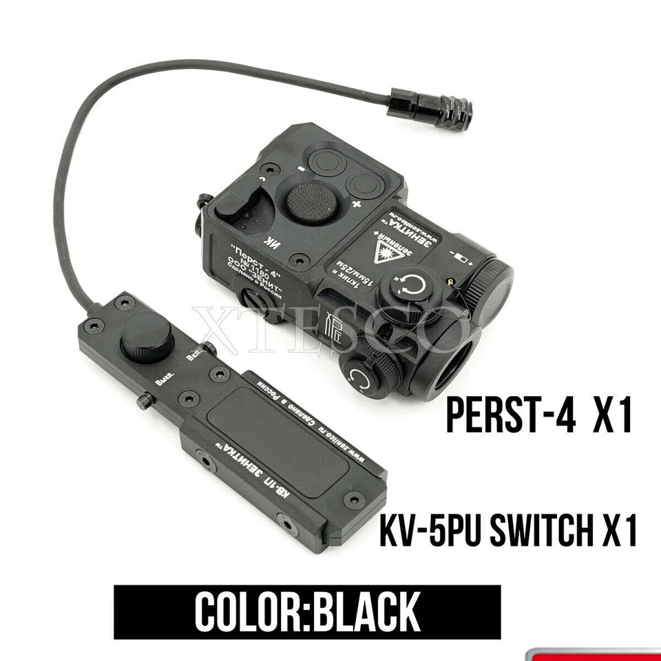 MARKENLOS Black SOTAC Metal CNC PERST-4 Headlight Laser Indicator Green Light and IR Laser