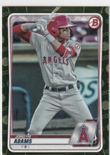 2020 BOWMAN CAMO RC JORDYN ADAMS LOS ANGELES ANGELS ROOKIE PARALLELS (AG)1274