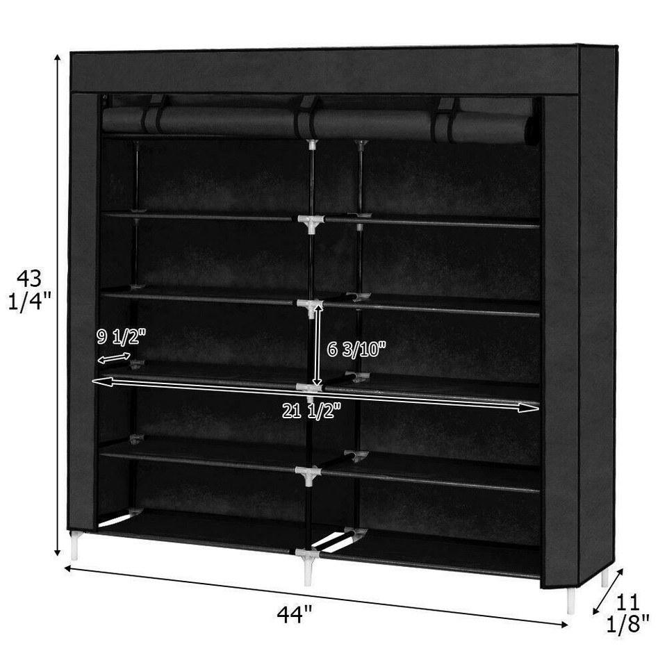 New 6 Tiers Portable Shoe Rack Closet Adjustable Shoe Storage Organizer