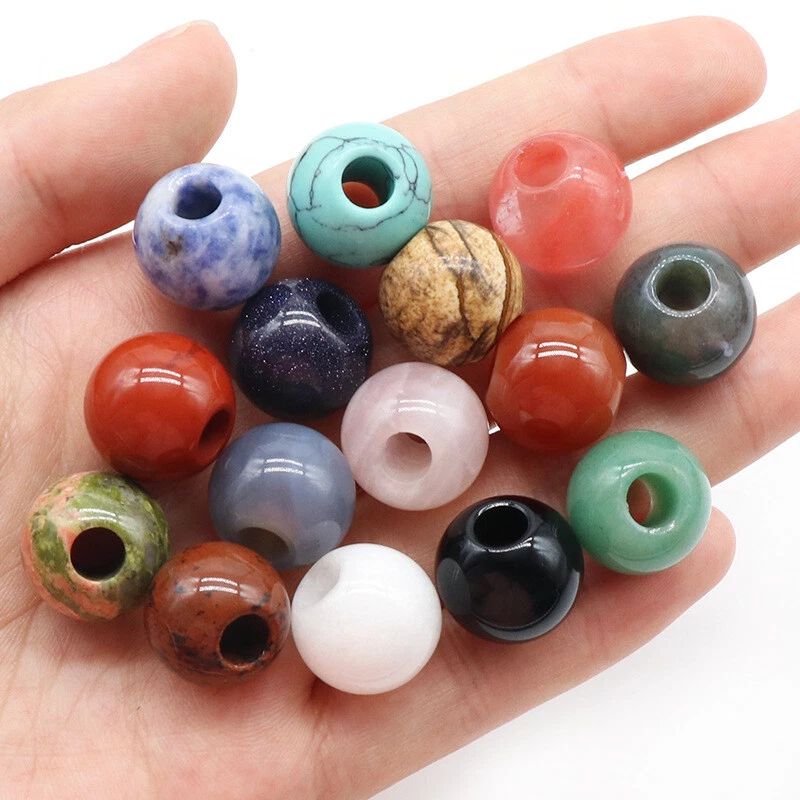 30Pcs 16mm Natural Mahogany Obsidian Large Hole Loose Beads Hole 5mm HT761 - Image 2 of 4