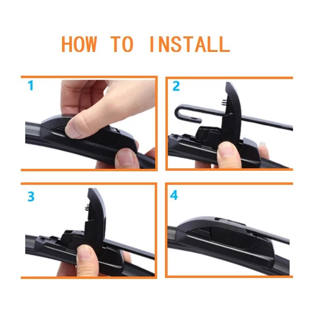 Set of 3 Front & Rear Wiper Blades for Nissan X-Trail T32 2014-2020 OEM Quality - Image 3 of 4