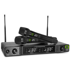Q-Audio 1970 Twin Handheld Microphone System UHF Multi Channel True Diversity