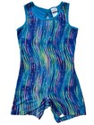 Future Star Capezio Girls L Pastel Striped Silver Stars Shorts Dance Leotard — photo 1