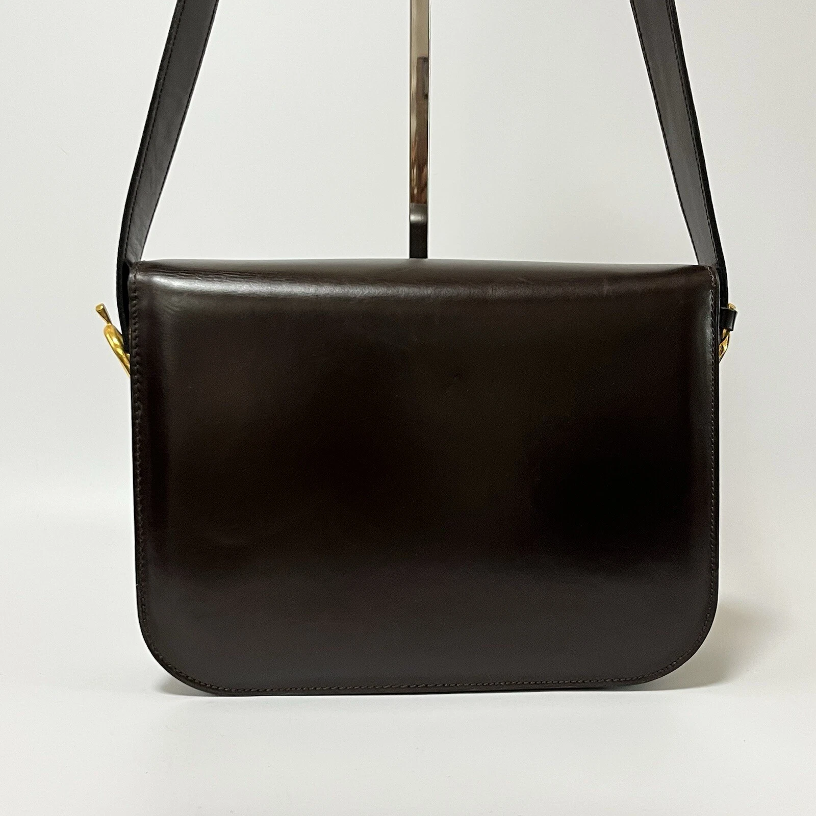 COACH Borsa a tracolla CELINE carrozza cavalli pelle marrone autentica dal Giappone #103