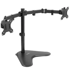 VIVO Dual Monitor Mount Free-Standing Double Arm Joint for Screens up to 30"