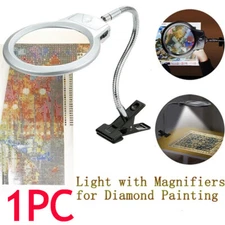Desktop Magnifying Glass Floor Stand for LED Maintenance with Light Clip-on Hose