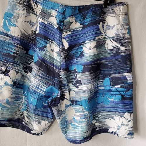 BASIX OF AMERICA SWIM SURF SHORTS TRUNKS Blue POLYESTER Men's 2XL BOA NWT - Picture 9 of 10