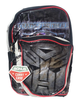 NEW WITH TAGS 2007  HASBRO TRANSFORMER  12''X15'' PLASTIC /CANVAS BACKPACK