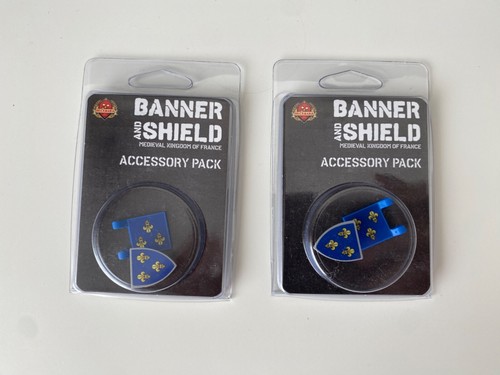 Brickmania Banner and Shield printed tile pack Lot of 2