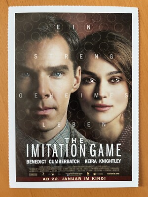The Imitation Game - Filmkarte Filmplakatkarte Cinema - Benedict Cumberbatch