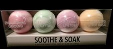Soothe  Soak 4 Bath Bombs Spa Collection Gift Set Free Fast Shipping