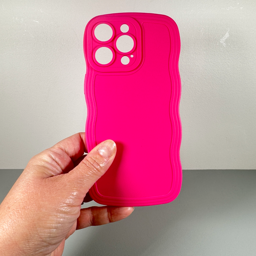 Case for iPhone 15 Pro Max - Pink Pop | Wavy Edges | Slim Contoured Grip - Photo 16 sur 17