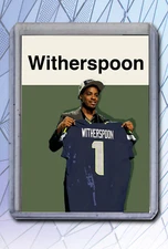 Devon Witherspoon Artist Signed Football Art Card 1/10