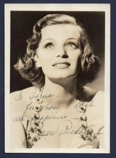 JANE PICKENS singer vocalist SIGNED ORIG PHOTO 5x7 swing era
