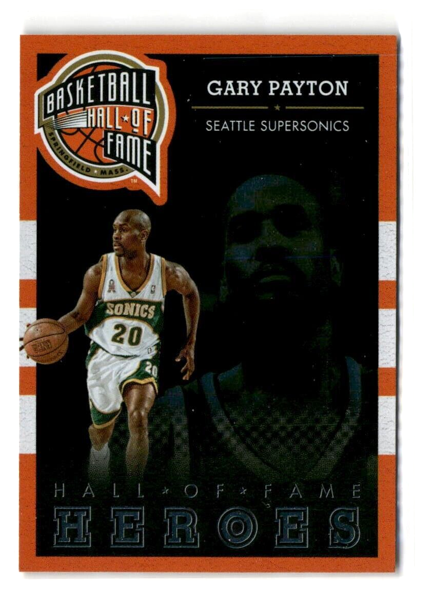Gary Payton 2013-14 NBA Hoops INTERNATIONAL Hall of Fame Heroes Insert #25  Foil