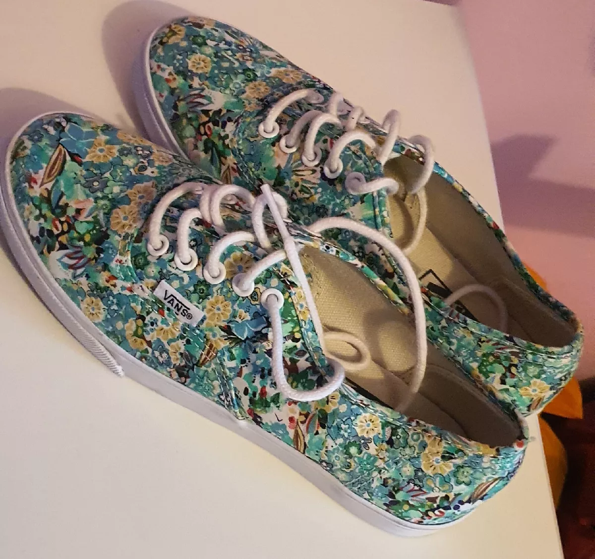 Ladies Womens Vans Ditsy Floral Green Size 3