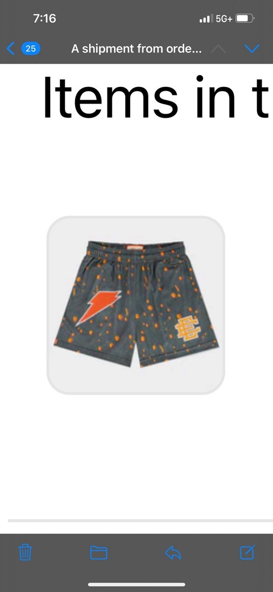 Eric Emanuel Gatorade XL Shorts Orange In Hand Limited Eric Emanuel Gatorade XL Shorts Orange In Hand Limited