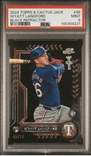 2024 Topps Cosmic Chrome x Cactus Jack - Wyatt Langford Black /10 #46 PSA 9
