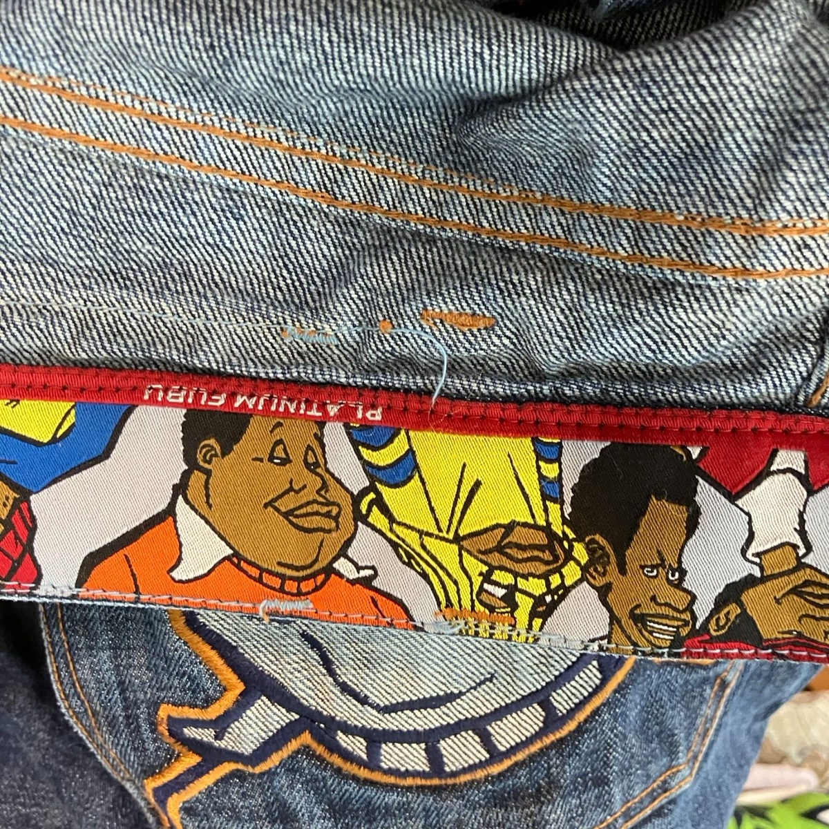 Vintage 90'S Y2K FUBU Platinum Fat Albert Embroidered Baggy Vintage 90'S Y2K FUBU Platinum Fat Albert Embroidered Baggy