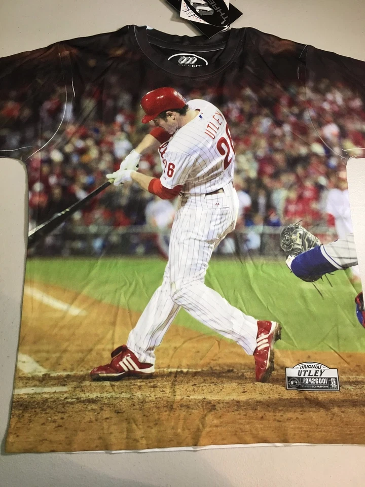 BRAND NEW CHASE UTLEY PHILADELPHIA PHILLIES THREE60 PICTURE ALL OVER TEE SHIRT - Image 3 of 4