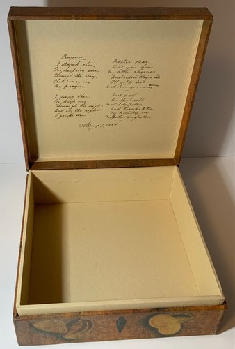 VTG Lang Bob’s Boxes “Antique Jewelry Box” #12002602 Primitive Hinged 8.25” Sq - Picture 7 of 8