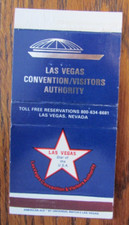 AMERICAN ACE MATCHBOX COVER: LAS VEGAS CONVENTION NEVADA EMPTY MATCHCOVER -C15
