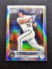 2022 Topps Chrome Sonic Jakson Reetz Rookie Card #157 Prism Refractor Brewers