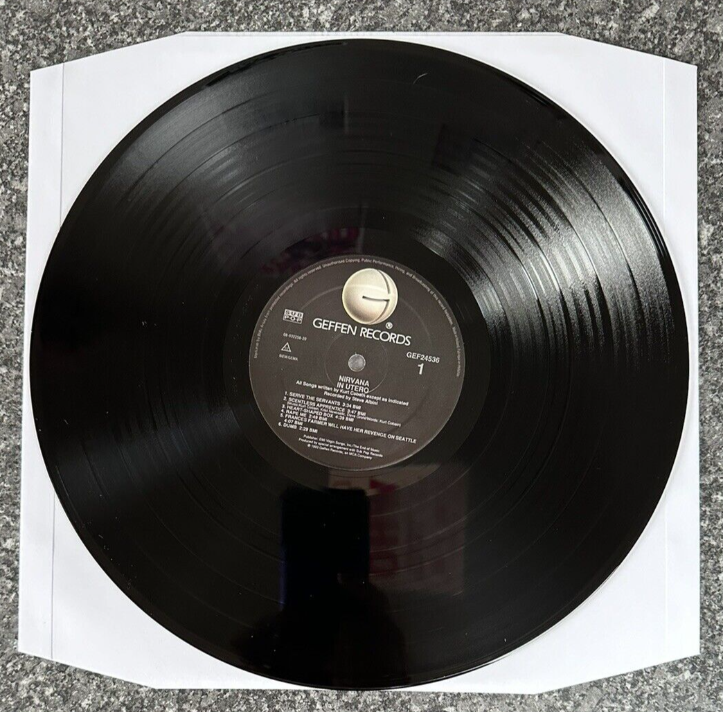 RARE LP VINYL NIRVANA ALBUM IN UTERO GEF 24536 EUROPE 1ST