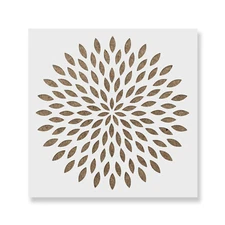 Dahlia Mandala Stencil - Durable & Reusable Mylar Stencils
