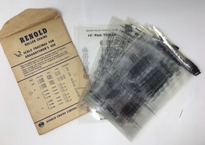 Renold Rollenketten Waagenspuren für Zeichnergebrauch - Vintage