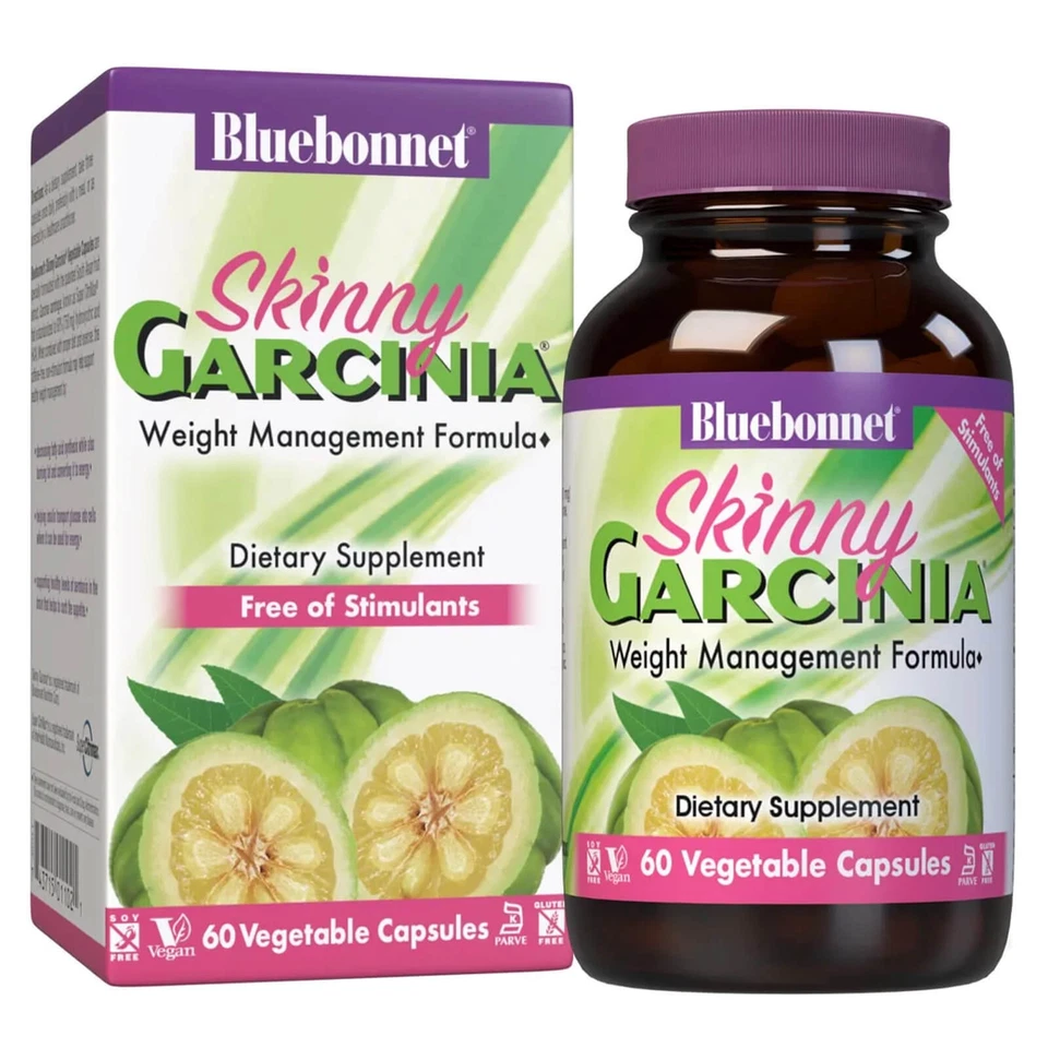Bluebonnet Skinny Garcinia 60 cápsulas vegetales, fórmula para controlar el peso Foto 4 de 4
