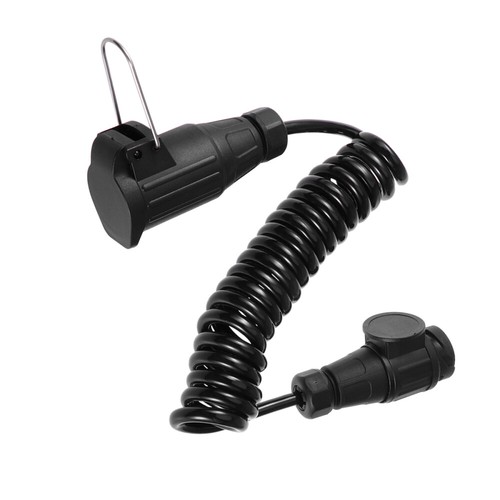 12V Spring Coiled Cable 2M Tow Bar Electrical Trailer Plastic - 第 6/8 張圖片