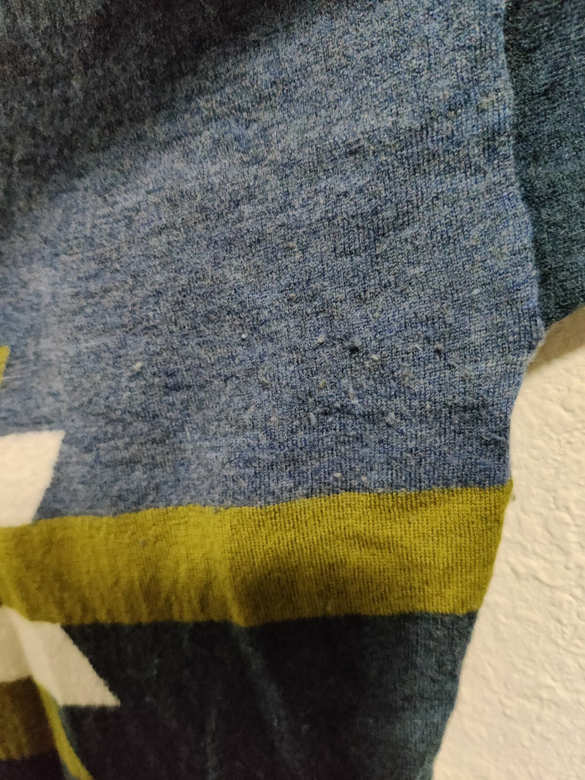 Pendleton Washable Wool Blue green Aztec Knit Sco… - image 6