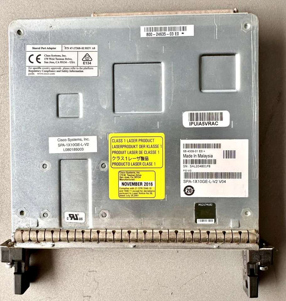 Cisco ASR1001 V02 w/ 4 GB Ports w/ SPA-1X10GE-L-V2 1-10 GB Ethernet Port #48 - Image 4 of 4