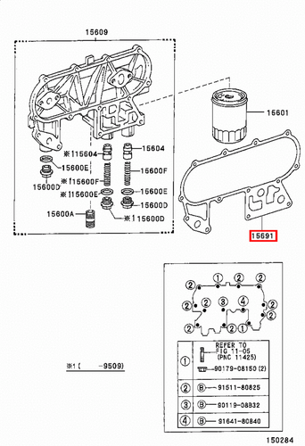 Genuine Hilux LN107 LN106 LN105 2L 3L Oil Filter Bracket Cooler Cover Gasket - Picture 10 of 20