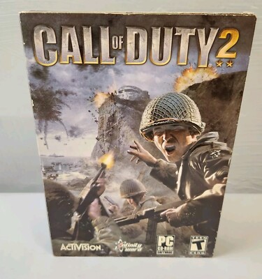Two In One Cod Disc Call of Duty 2 (Windows PC CD, 2005) Complete 6 Disc Manual & Inserts ...