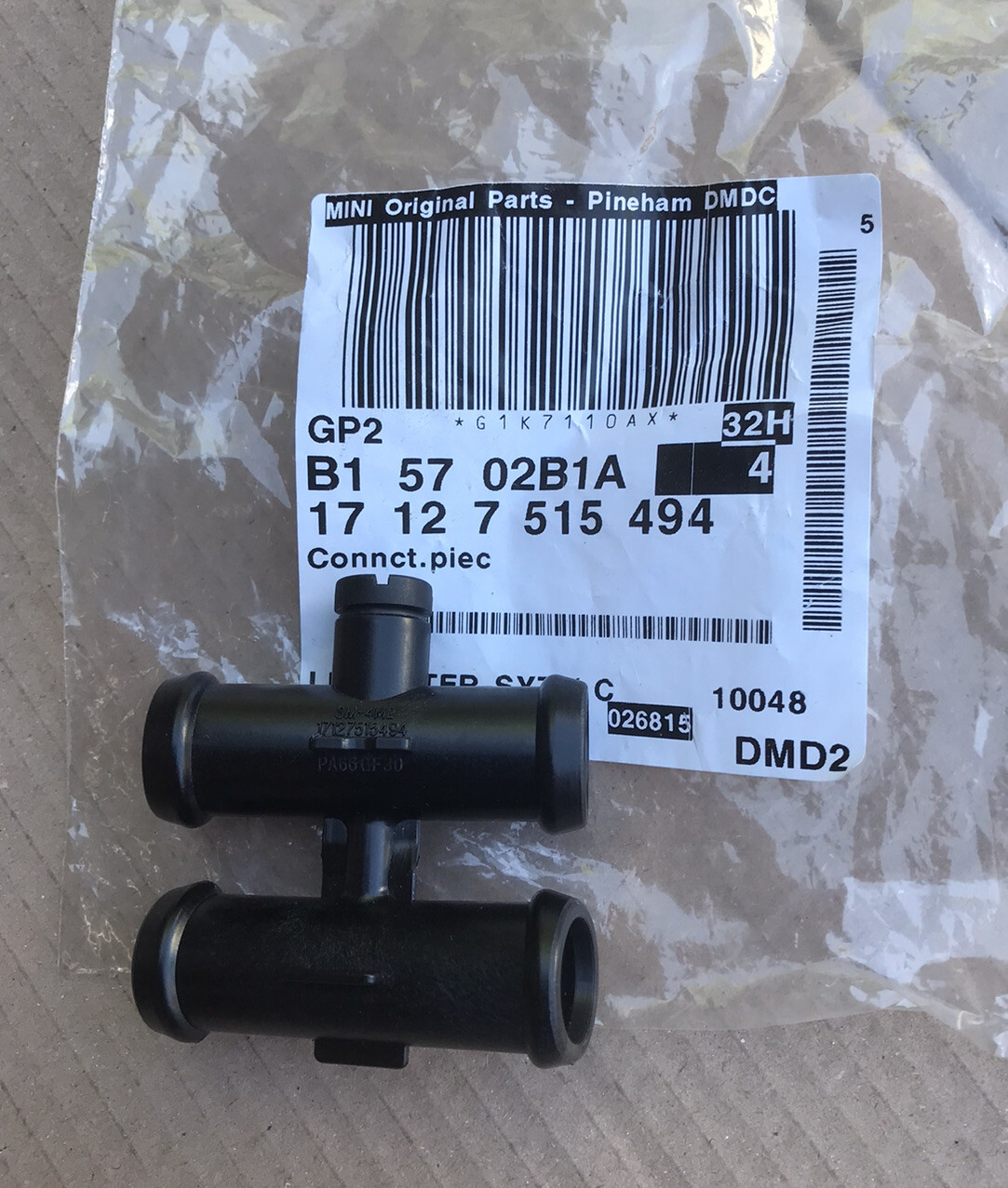 MINI R50 R52 Coolant Hose Pipe Line 90° Elbow 7515487 17127515487