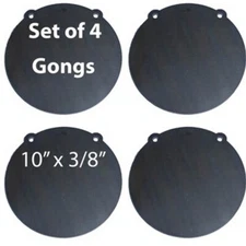 AR500 Steel Shooting Targets Lot of 4  10" x 3/8" Gong Tactical Scorpion Gear