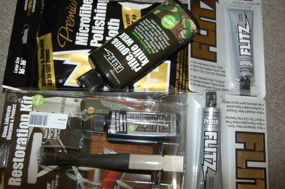 Flitz Messerpflege Polierpaste Rifle & Gun Wax Poliertuch Knife Restoration Kit - Bild 1 von 2