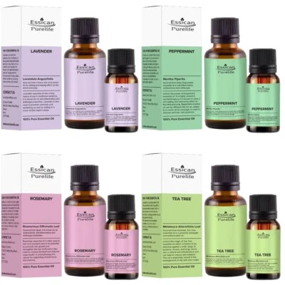 ESSICAN PURE LIFE Essential Oils 10ml-30ml Premium 100% Pure ,Diffuser, Burner - in Glass Bottle