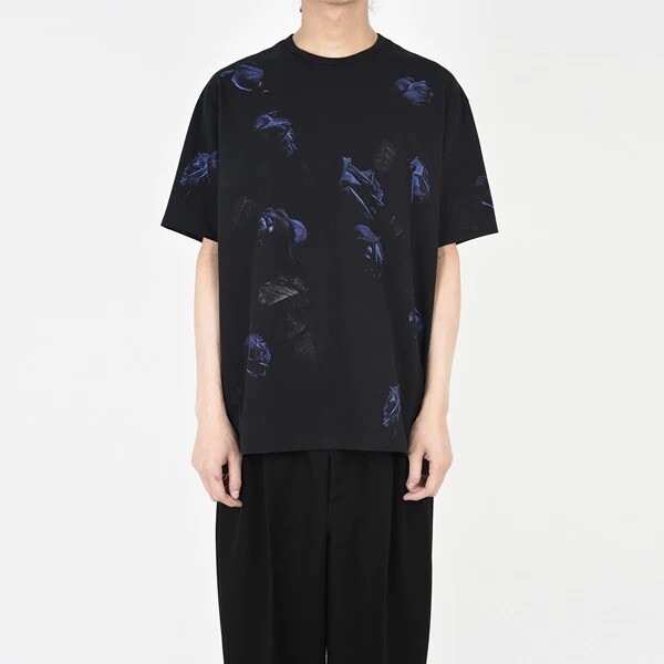 Lad Musician AW18 Big T-Shirt 14/1 T-Cloth Inkjet Rose Photo size 46 Japan