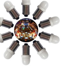 25  ampoules led givré    ba9s (#44et47)    pour  tout flipper (blanc froid)
