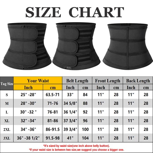 Women's Sports & Fitness Sweat Waist Trainer Body Shaper Tummy Control Belt Gym - Picture 23 of 24