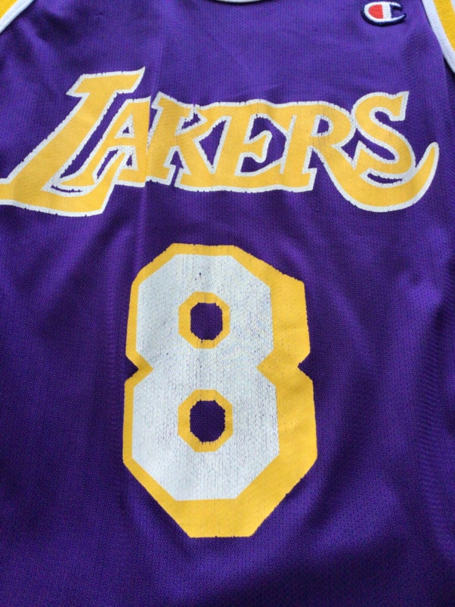 Kobe Bryant Los Angeles Lakers Vintage #8 Champion Rookie