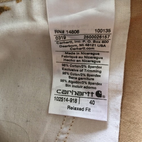 Carhartt Canvas Cargo Shorts Herren 40 Relaxed Fit Stretch hellbraun - Bild 5 von 6
