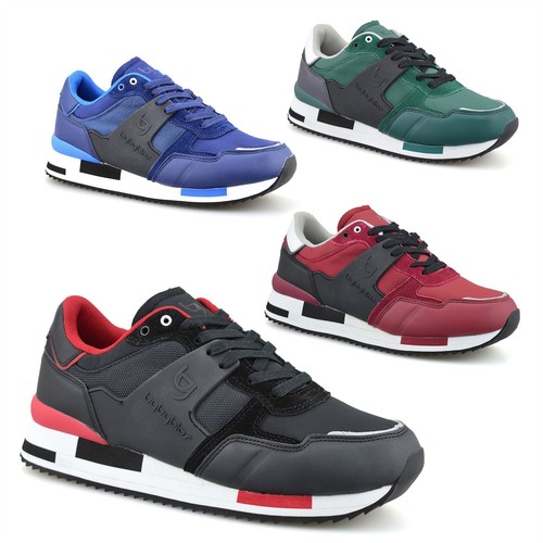 Mens Leather Suede Casual Lace Up Walking Running Gym Sports Trainers Shoes Size - Picture 10 of 38