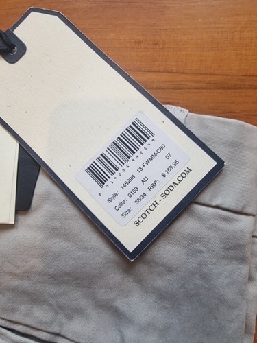 Scotch & Soda Stuart Classic Garment Dyed Chino 38 34 NWT NEW RRP $169 - Picture 8 of 12