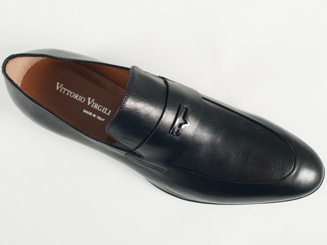 New Vittorio Virgili Black Made in Italy Leather Shoes Size New Vittorio Virgili Black Made in Italy Leather Shoes Size