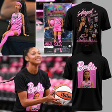 Angel Reese At.lan.ta Dream x Bar.bie Game Day 2026 Fan Made Black T-Shirt