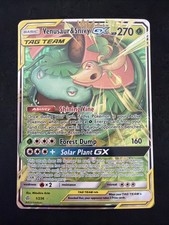 Pokémon Venusaur & Snivy GX TAG TEAM Ultra Rara Holo SM-Eclissi Cosmica 1/236